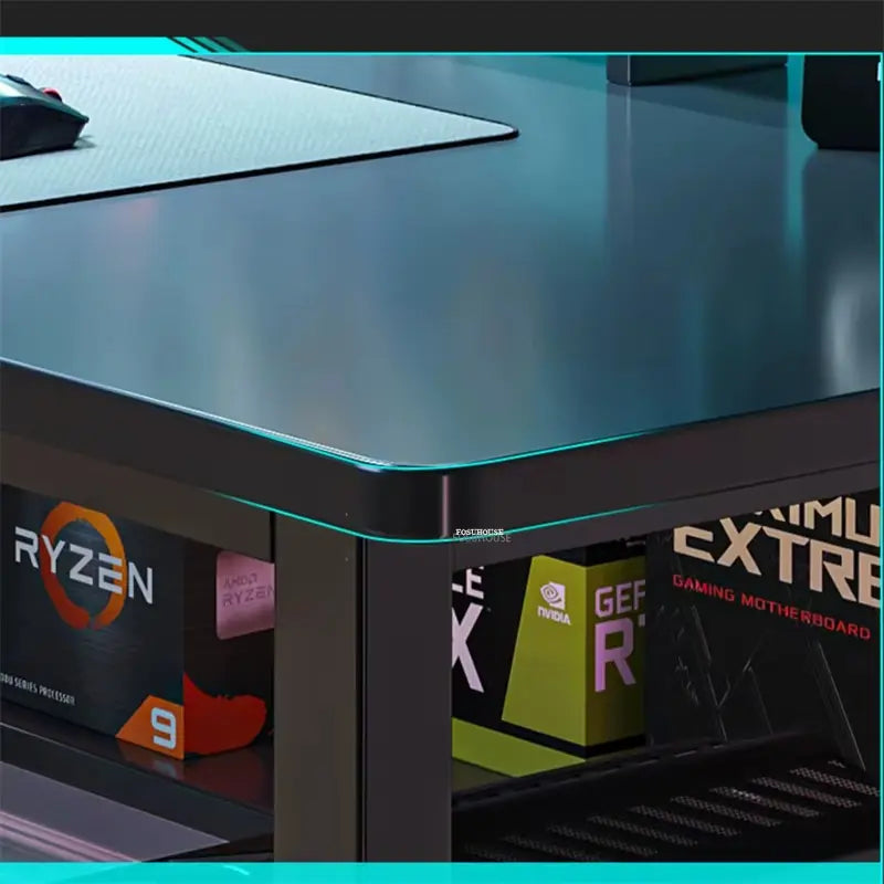Escritorio Mesa Pc Gamer Con Estantes Resistente Premium®
