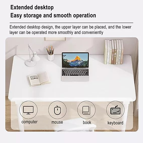 Mesa Escritorio Plegable Con Ruedas Versátil 75cmx40cmx40cm®