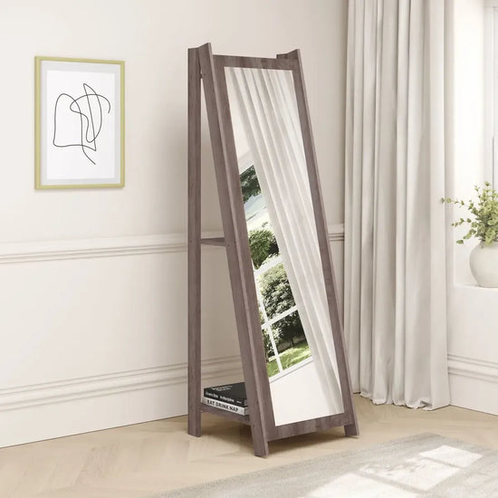 Espejo Moderno con Borde para Living Dormitorio+2 Estantes®