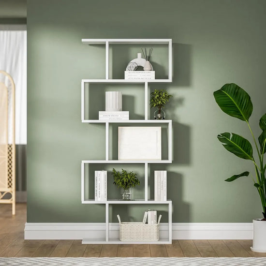Biblioteca Geometrica Linea Retro 5 Estantes Premium Resist®