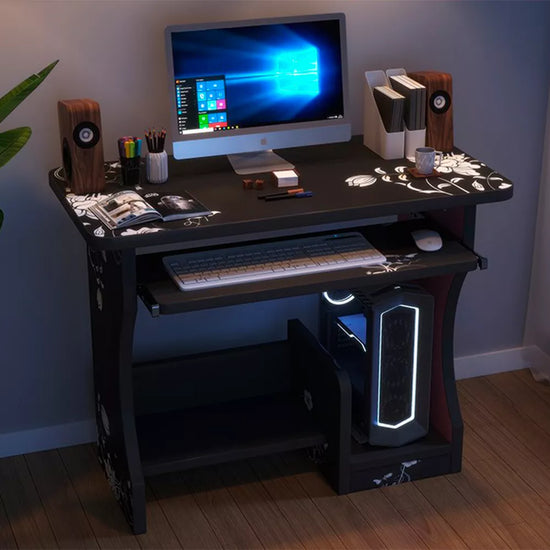 Escritorio Con Estante Para Torre De Pc Negro®