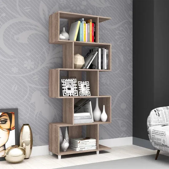 Biblioteca Geometrica Linea Retro 5 Estantes Premium Resist®
