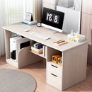 Escritorio Minimalista 2 Cajones 3 Estantes 100x37cm Crema®