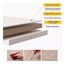 Escritorio Minimalista 2 Cajones 3 Estantes 100x37cm Crema®