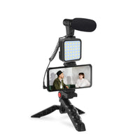 Kit De Microfono+ Luz Led + Tripode Ay-49