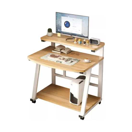 Escritorio Minimalista Con Ruedas -  2 Estantes®