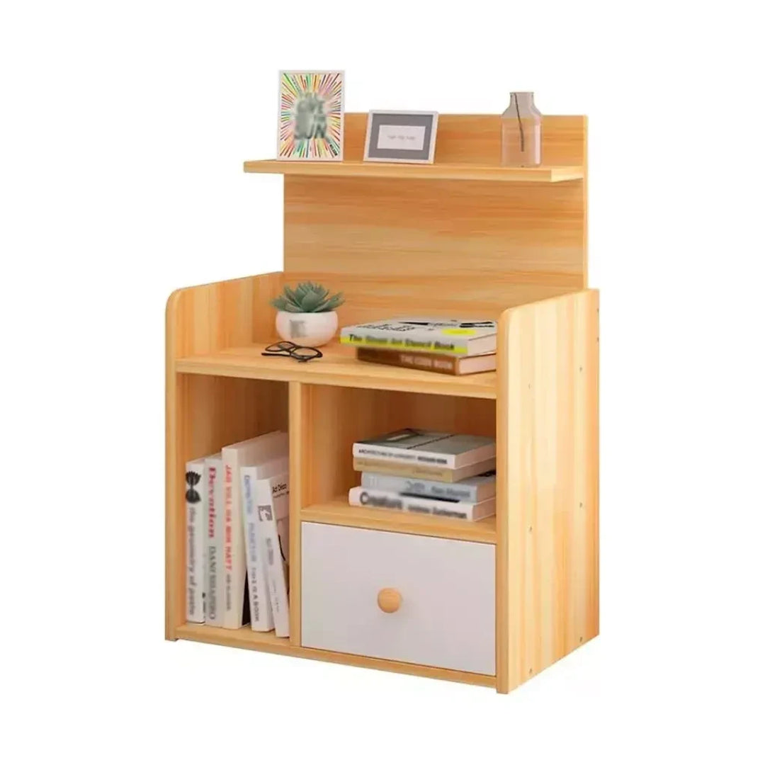 Mesa De Luz Natural / Blanco -  4 Estantes 1 Cajón®