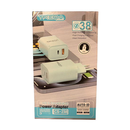 Cargador Compatible Usb Y Tipo C Carga Rápida Treqa®