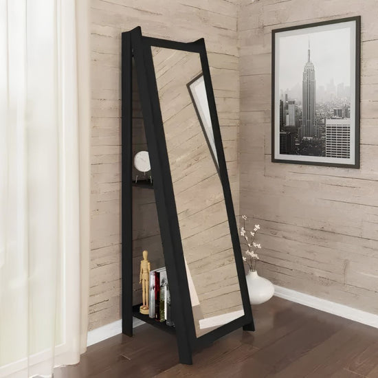 Espejo Moderno con Borde para Living Dormitorio+2 Estantes®