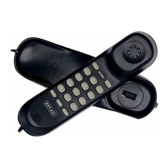 Teléfono De Línea Fija Tipo Zapatilla Mesa O Pared Negro®