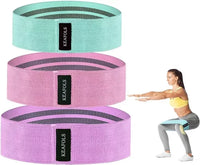 Set De 3 Mini Bandas Elásticas De Tela. Resistencia, Fitness