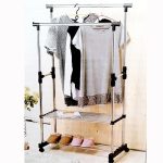 Perchero Doble Extensible Con Ruedas