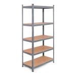 Estantería De Metal Y Mdf 90x40x180 Cm 5 Estantes Resistente