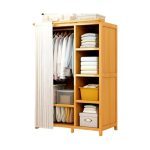 Perchero Closet Nórdico Cortina Corrediza De Pie Bambú®