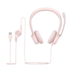 Logitech H390 Auriculares Usb-a Con Micrófono Y Cancelación Color Rosa