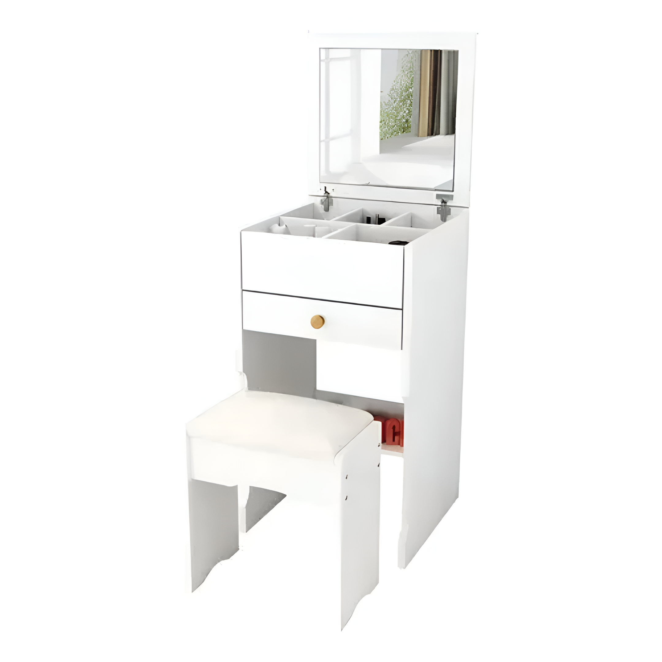 Escritorio Tocador Con Espejo Y Taburete 40x37.5x109cm®
