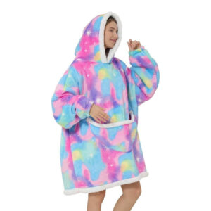 Manta Arcoíris Estrellita Buzo Capucha Canguro Tela Polar®