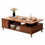 Mesa Ratona 120x60x42cm 2 Cajones Color Claro Caoba Mdf®