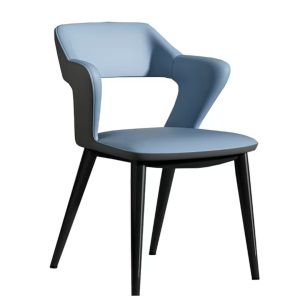 Silla De Comedor Recepción Tapizada 4 Patas Calidad Premium Azul®