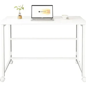 Escritorio Minimalista Blanco Plegable+Ruedas Resistente®