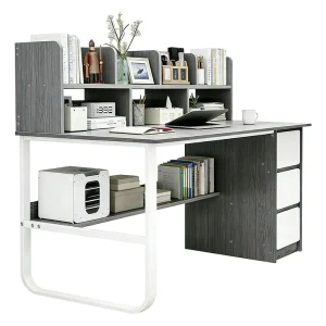 Escritorio Multifuncional Moderno Con Biblioteca Y Cajonera®