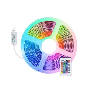 Tira De Luces Colores Led Rgb Con Control,usb Y App 5mts 5v®