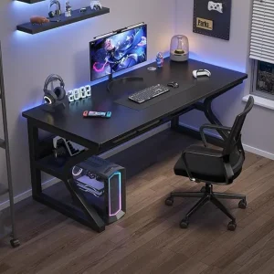 Escritorio Para Pc Gamer Madera Mdf/patas Metalicas Premium®