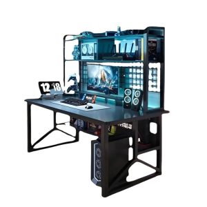 Escritorio Mesa Pc Gamer Con Estantes Resistente Premium®