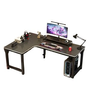 Escritorio Gamer En L Fibra De Carbono Y Hierro 160x120cm®