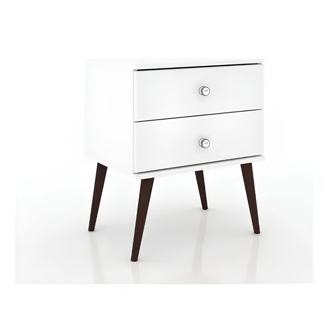 Mesita De Luz Linea Retro Modern Calidad Premium 2 Cajones®