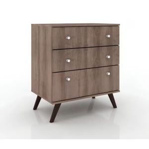 Comoda Liena Retro Moderna 3 Cajones Materiales Premium®